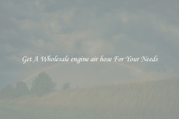 Get A Wholesale engine air hose For Your Needs