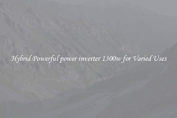 Hybrid Powerful power inverter 1300w for Varied Uses