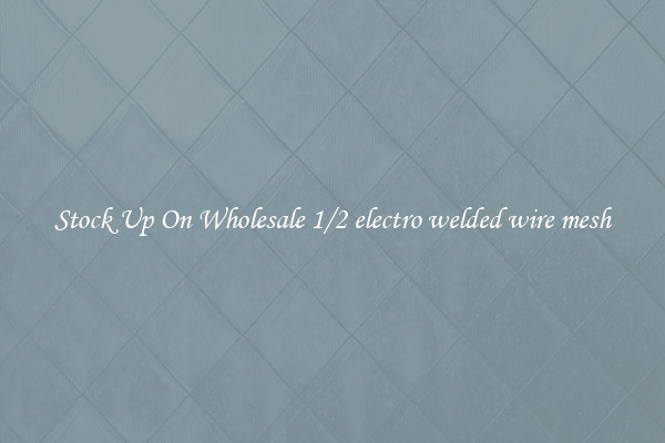 Stock Up On Wholesale 1/2 electro welded wire mesh