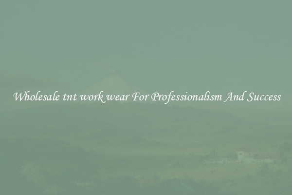 Wholesale tnt work wear For Professionalism And Success