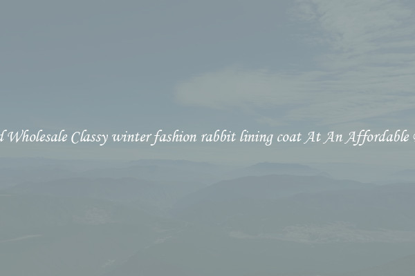 Find Wholesale Classy winter fashion rabbit lining coat At An Affordable Price
