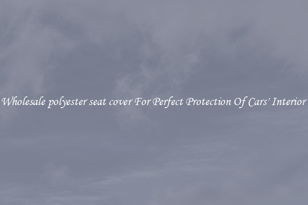 Wholesale polyester seat cover For Perfect Protection Of Cars' Interior 