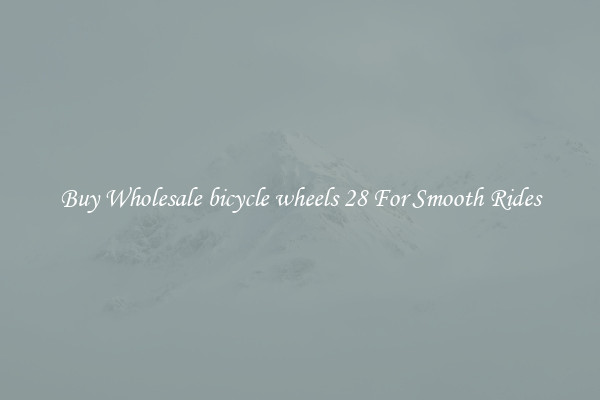 Buy Wholesale bicycle wheels 28 For Smooth Rides
