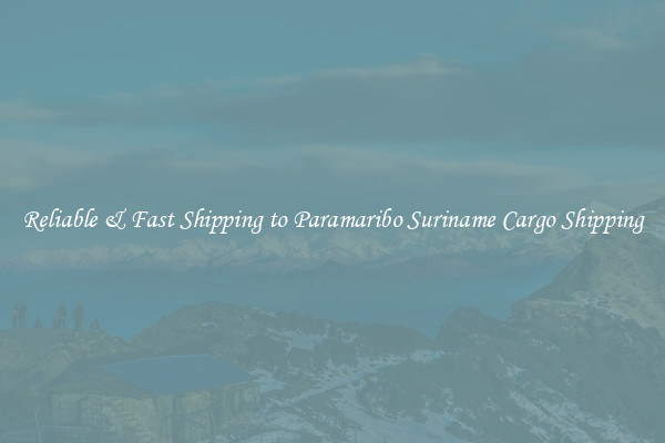 Reliable & Fast Shipping to Paramaribo Suriname Cargo Shipping