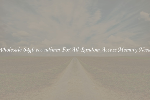 Wholesale 64gb ecc udimm For All Random Access Memory Needs